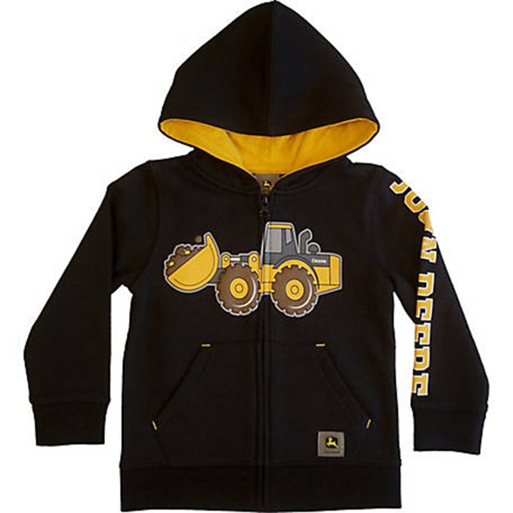 NEW - John‎ Deere  Boys' Zip Front Construction Hoodie